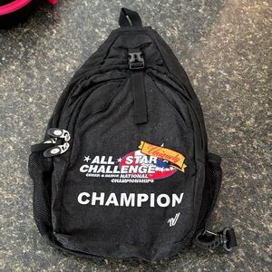 All Star Challenge Champion Varsity Black Sling Backpack
